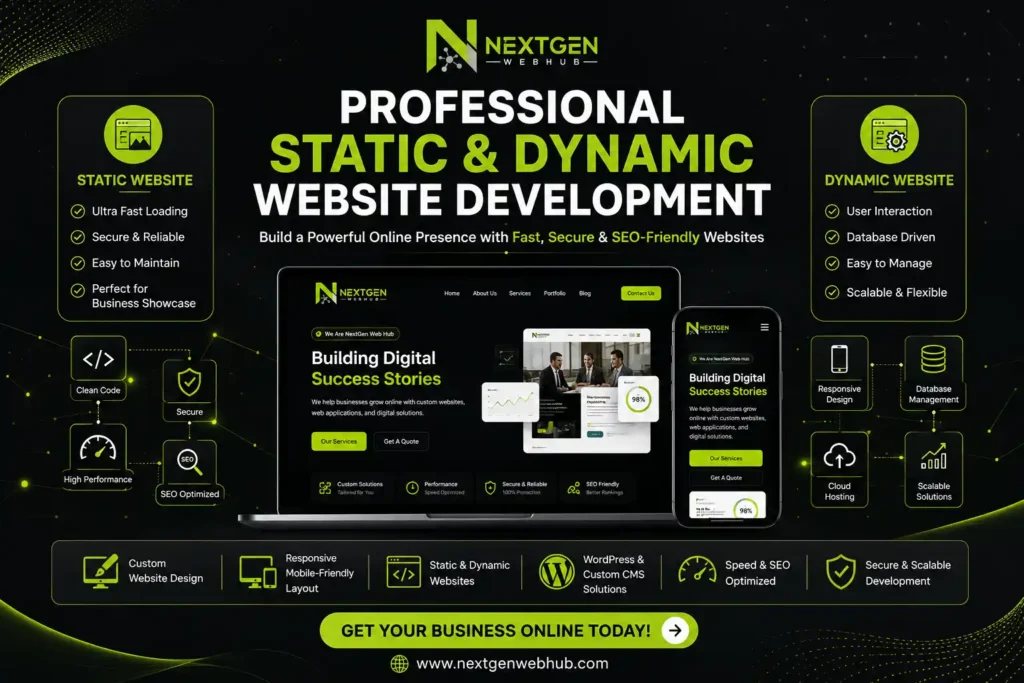 Nextgen Web Hub-Professional Static & Dynamic Website Development